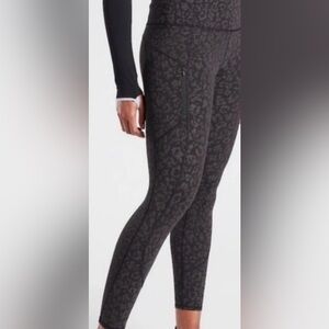 Athleta Dark Gray Patterned Leggings